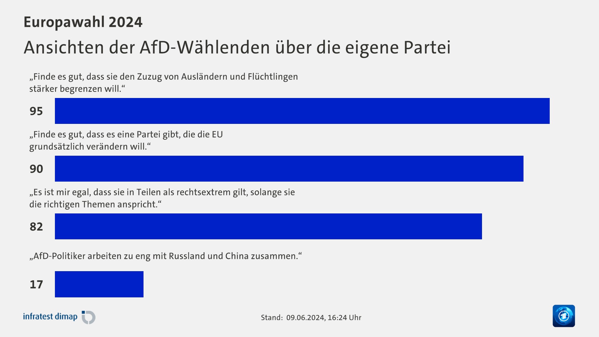 Ansichten der AfD-Wählenden über die eigene Partei