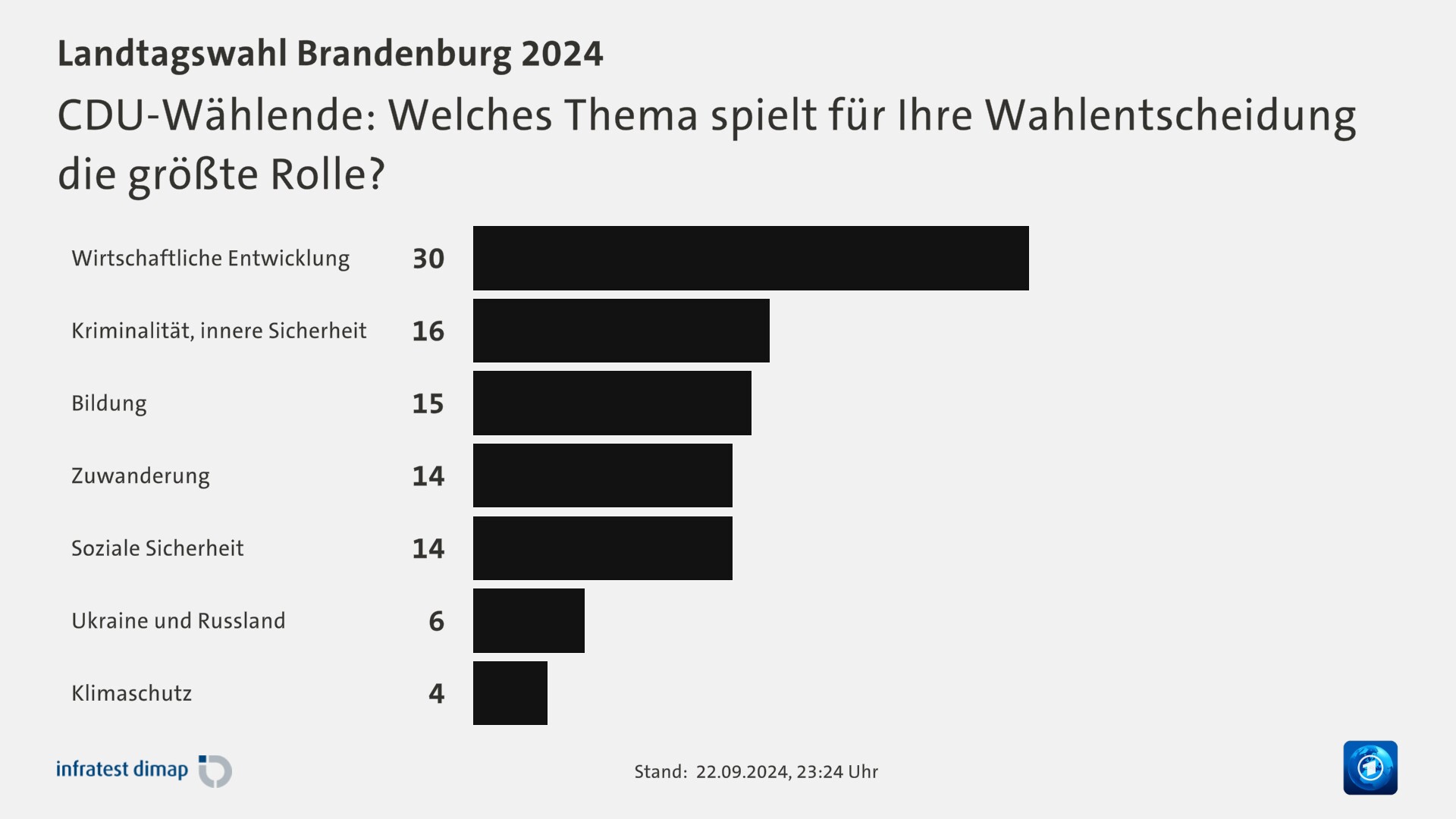 CDU-Wählende: Welches Thema spielt für Ihre Wahlentscheidung die größte Rolle?